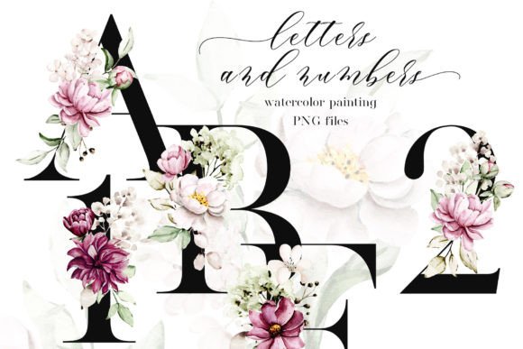 Alphabet with Watercolor Flowers Letters: A Fresh Take on Floral Design