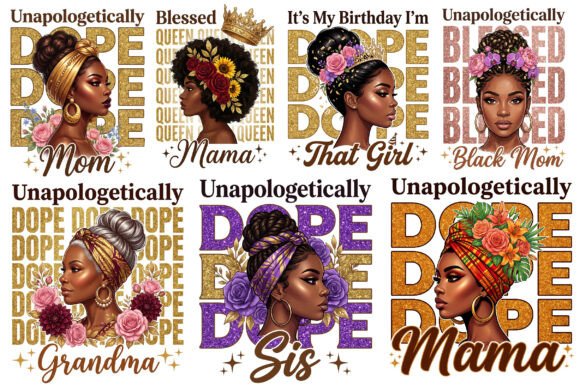 Black Woman Christian Png Bundle: Faith-Inspired Design Assets