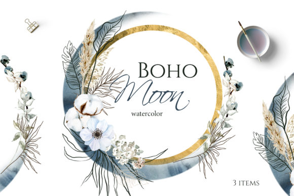 Boho Round Floral Frame with Blue Moon: A Designer’s Guide