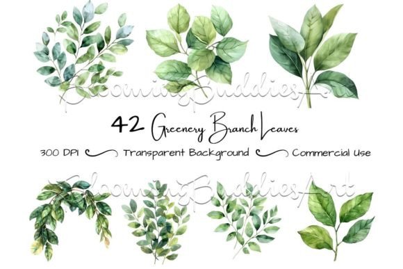 Branch Leaves Greenery Clipart: Your Design Toolkit