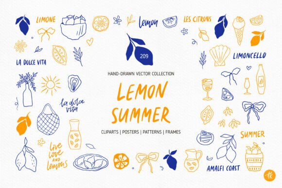 Capturing the Amalfi Coast: The Lemon Summer Hand Drawn Collection