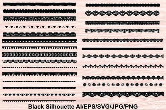 Classic Lace Borders Silhouettes Bundle: Elevate Your Designs