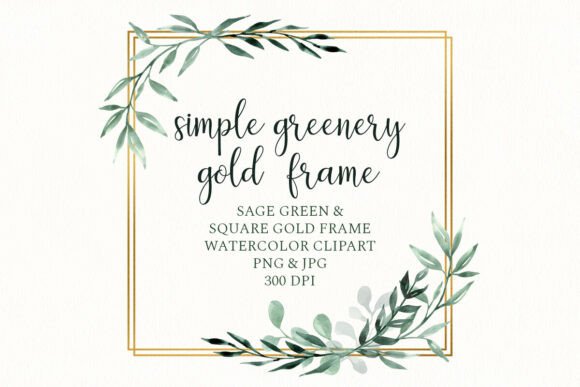 Elegant Botanical Accents: The Leaves Gold Frame