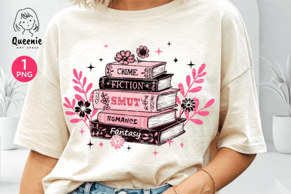 Embrace the Cozy Charm of Floral Book Stack Retro Bookish Reading