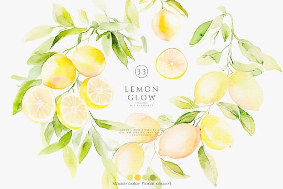 Refreshing Your Visuals with Lemon Clipart Citrus Watercolor
