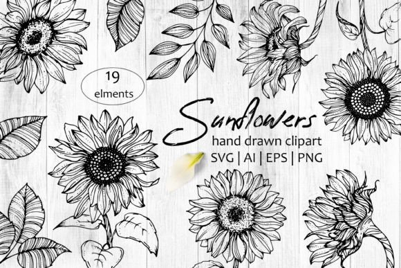 Sunflowers Line Art SVG: Elevate Your Creative Projects