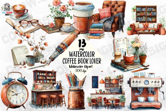 Watercolor Coffee Book Lover PNG: Creative Uses & Design Guide