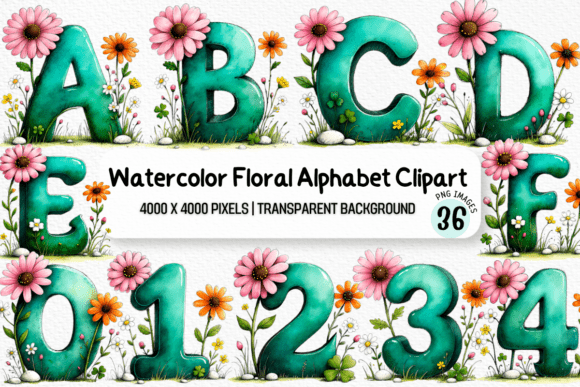 Whimsical Flower Alphabet Clipart: Elevate Your Designs